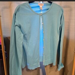 Talbots Light Blue Cardigan Sweater